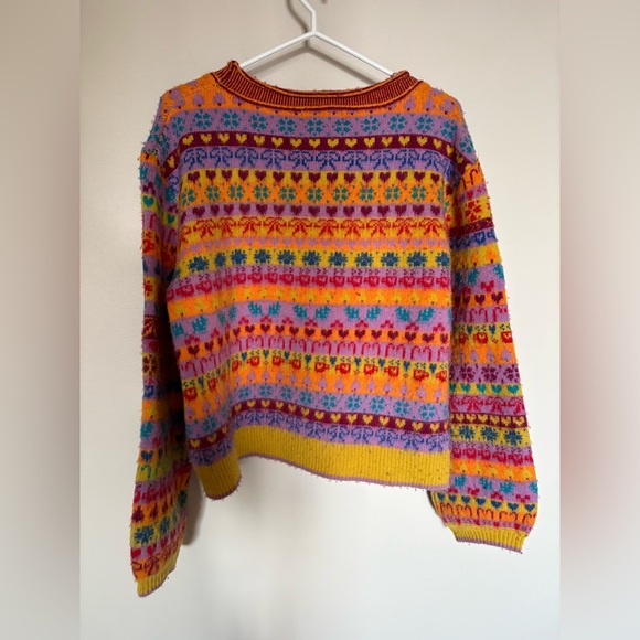 NWT- Free People Multicolor Knit wool Sweater brand new - Picture 14 of 16